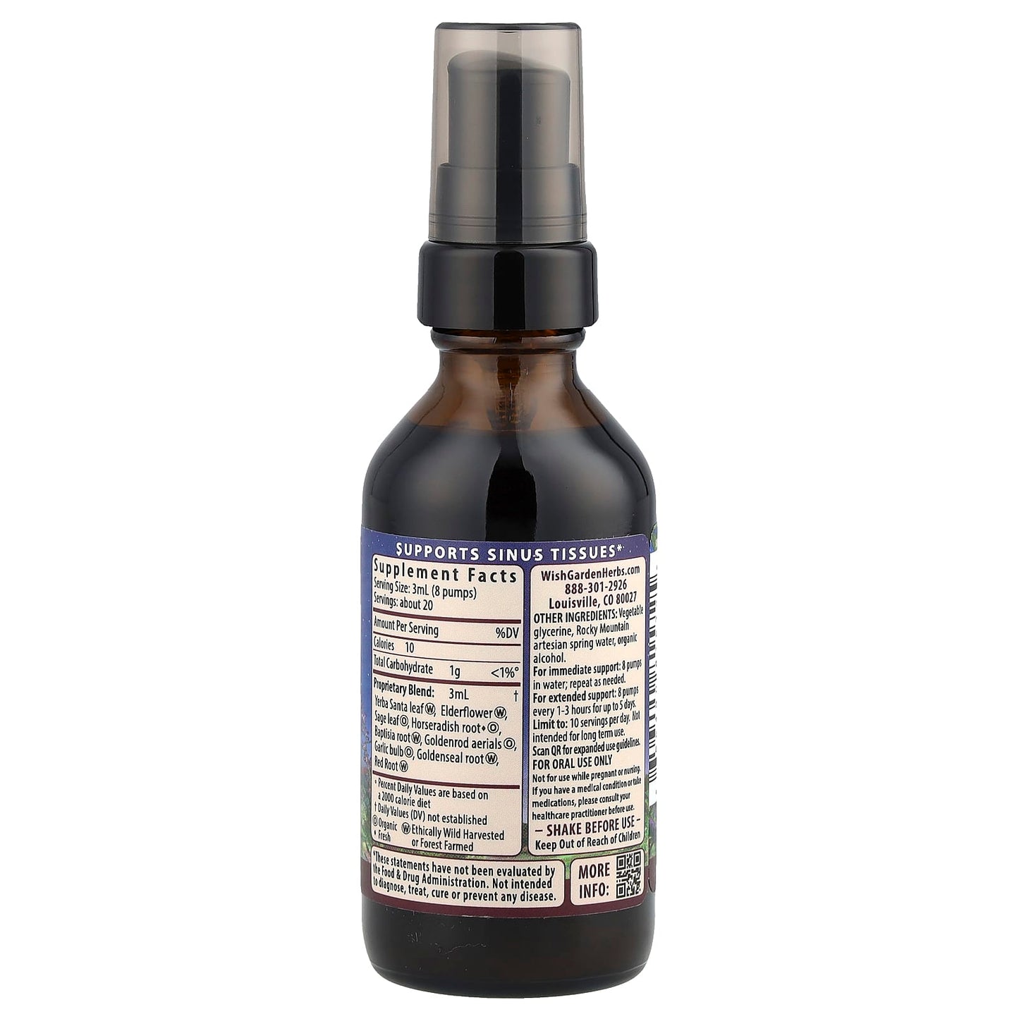 WishGarden Herbs, Kick-Ass™ Sinus, 2 fl oz (59 ml) - Image 2