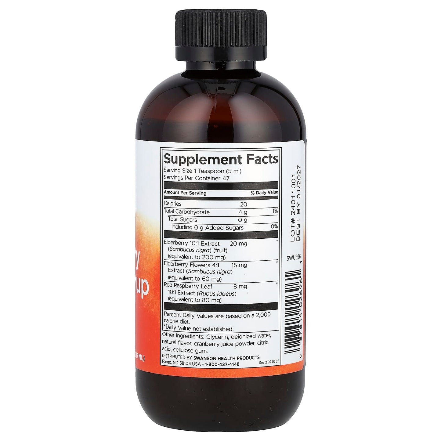 Swanson, Elderberry Extract Syrup, 8 fl oz (237 ml)