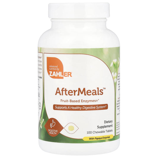 Zahler, AfterMeals™, Fruit-Based Enzymes+, 100 Chewable Tablets - Image 1