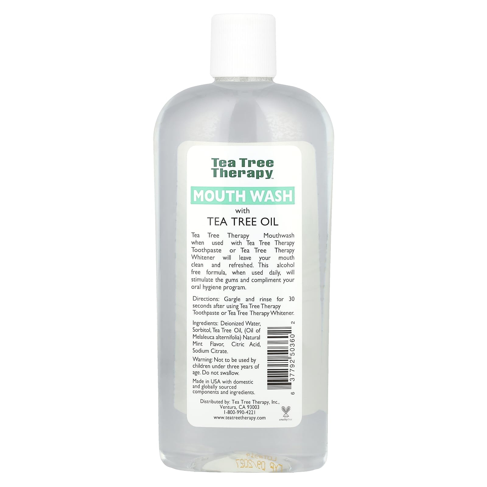 Tea Tree Therapy, Mouthwash with Tea Tree Oil, Alcohol Free, Natural Fresh, 12 fl oz (354 ml) - Image 2