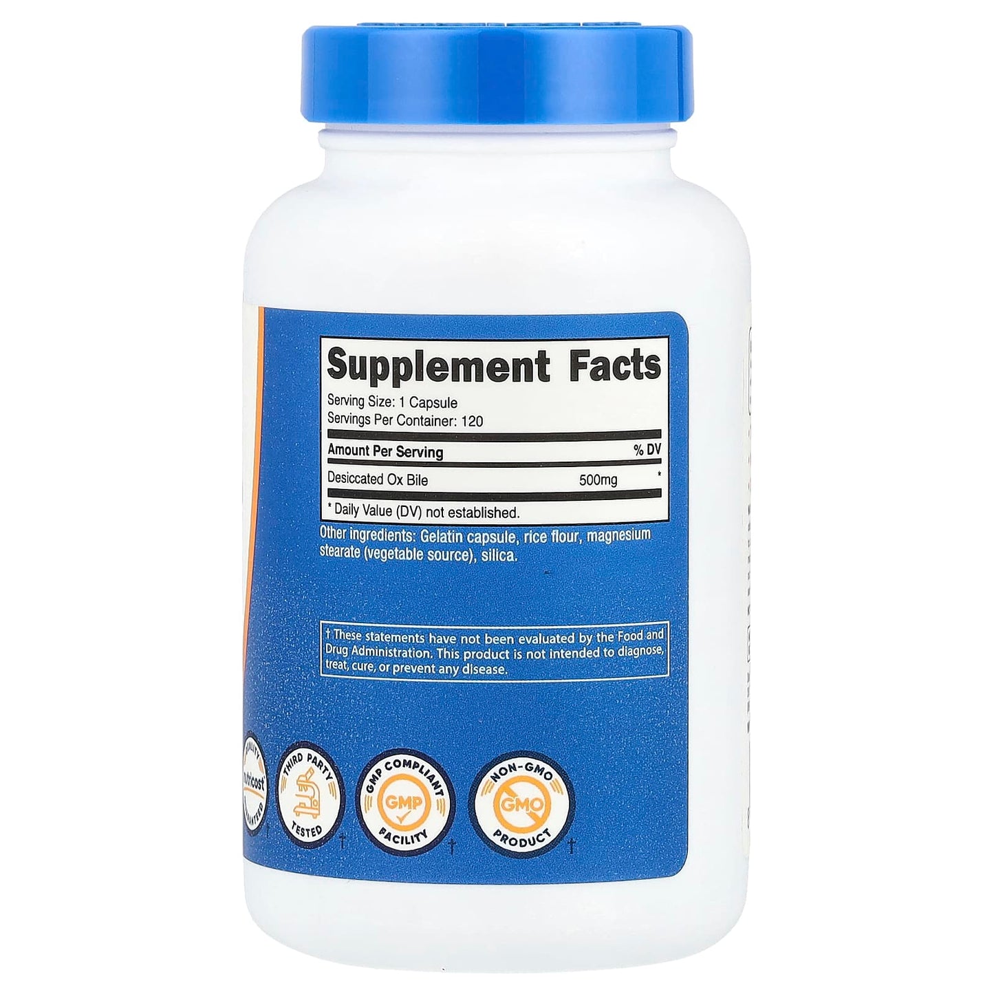 Nutricost, Ox Bile, 500 mg, 120 Capsules - Image 2