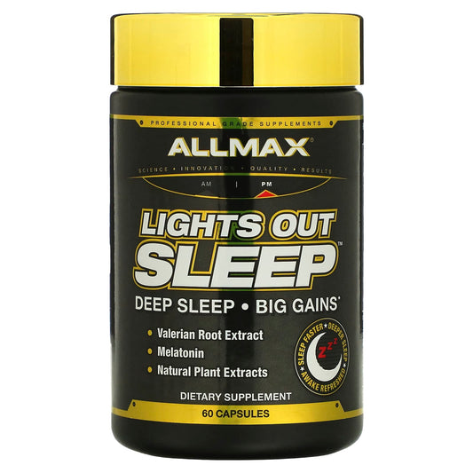 ALLMAX Lights Out Sleep, 60 Capsules - Deep, Restful Sleep Supplement - Image 1