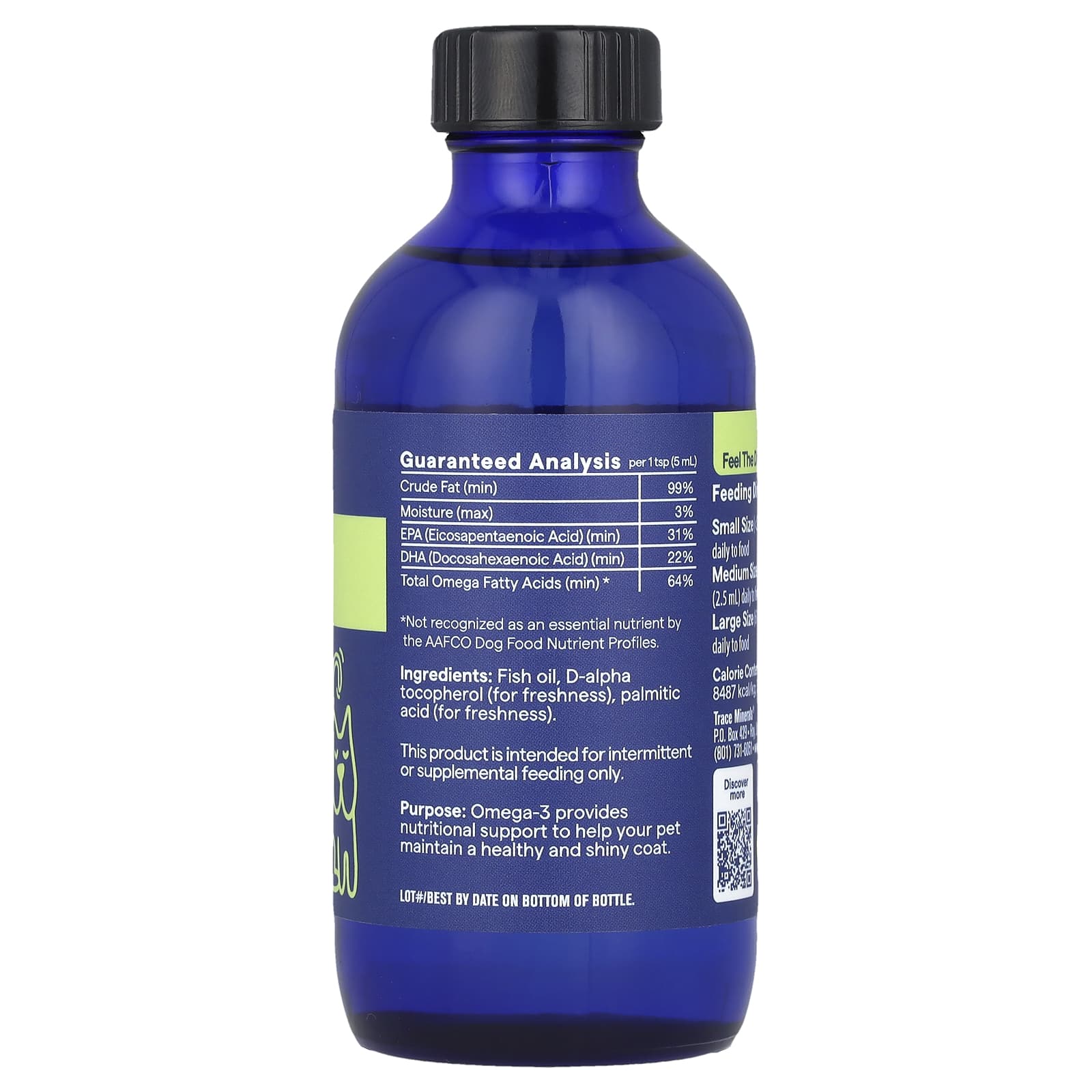 Trace, Pet, Omega 3, For Dogs and Cats, 4 fl oz (118 ml)
