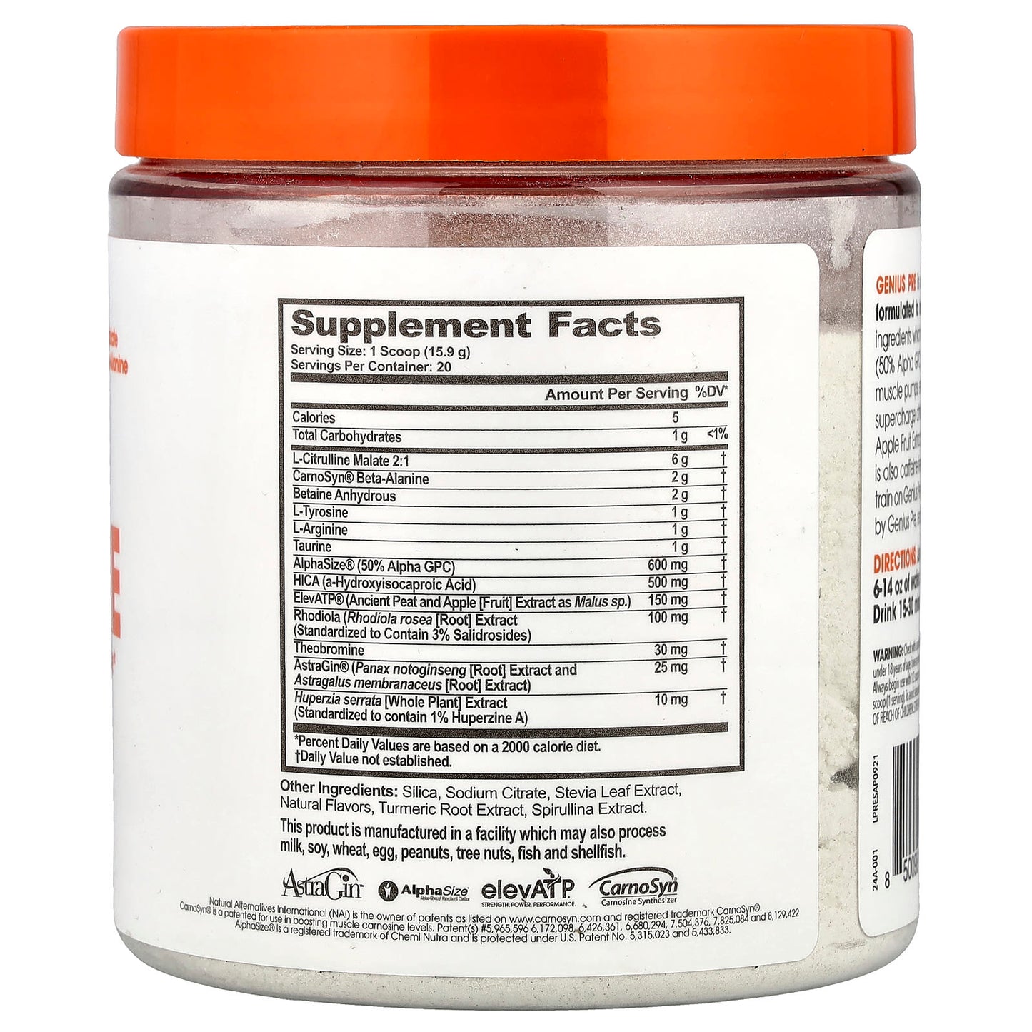 The Genius Brand, Genius Pre, Sour Apple, 11.21 oz (318 g) - Image 2