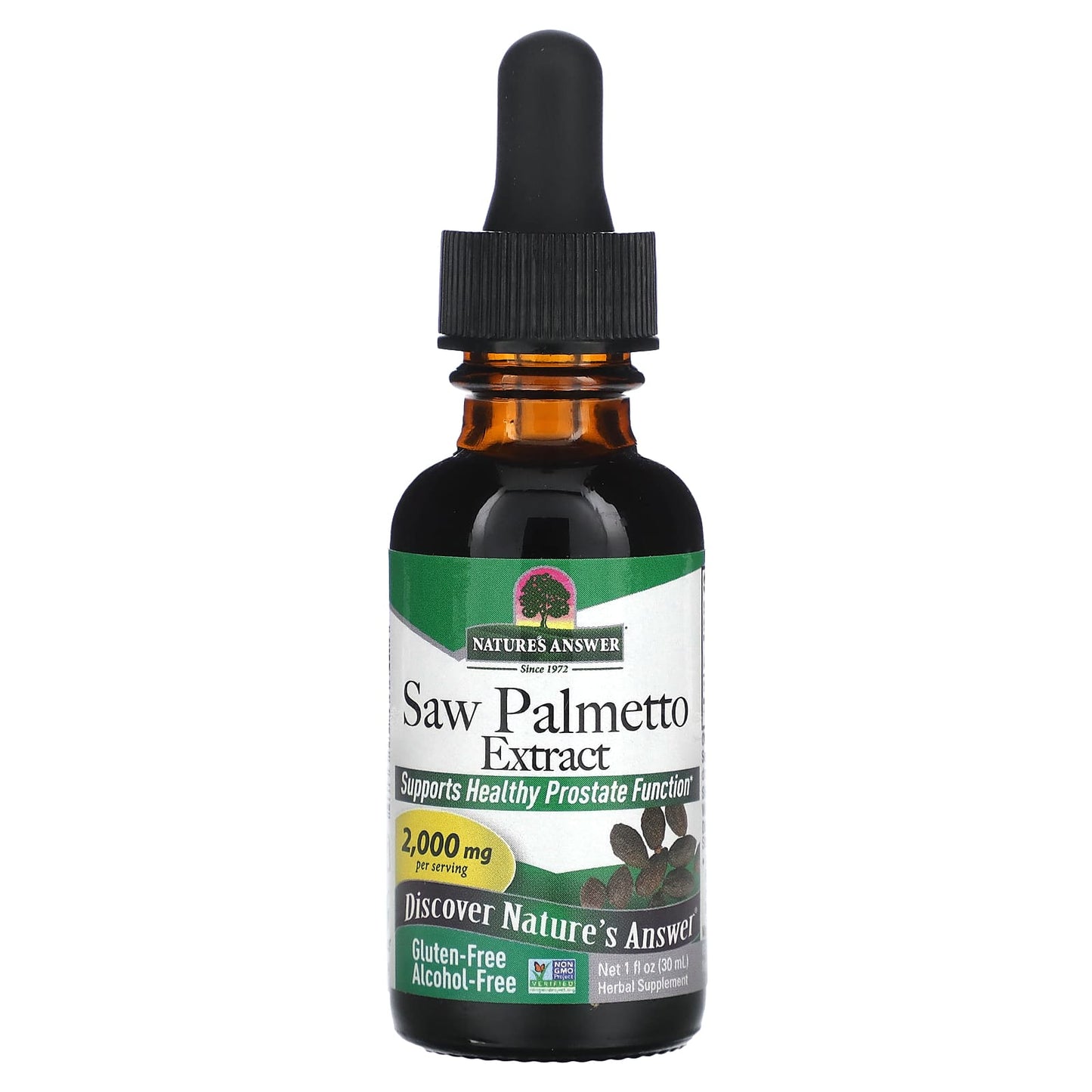 Nature's Answer, Saw Palmetto Extract, Alcohol-Free, 2,000 mg, 1 fl oz (30 ml) - Image 1