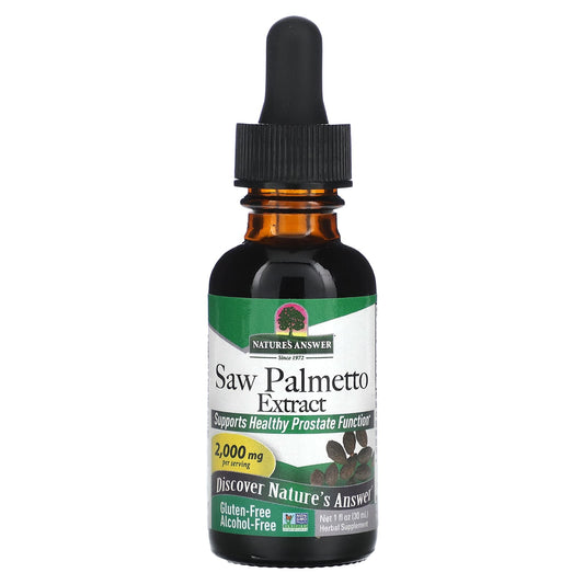 Nature's Answer, Saw Palmetto Extract, Alcohol-Free, 2,000 mg, 1 fl oz (30 ml) - Image 1