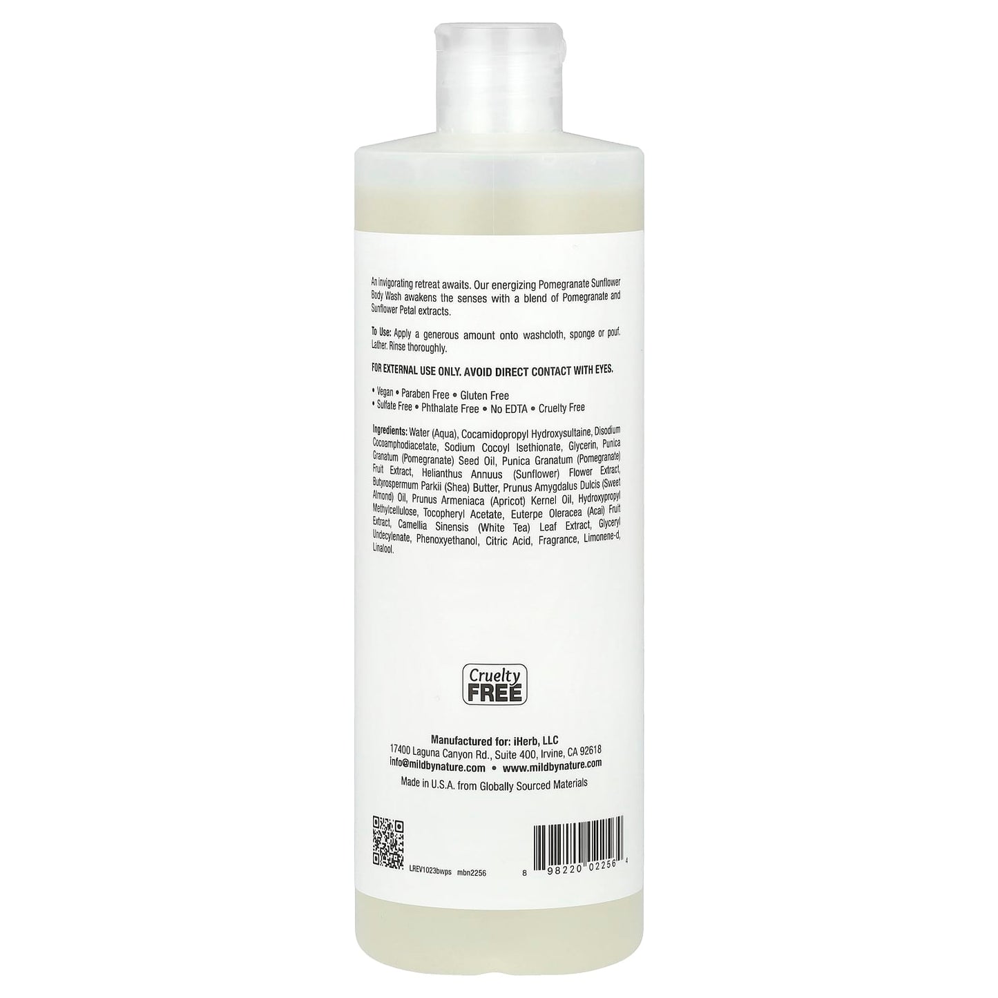 Pomegranate Sunflower Body Wash - Cruelty-Free & Non-GMO - Image 2