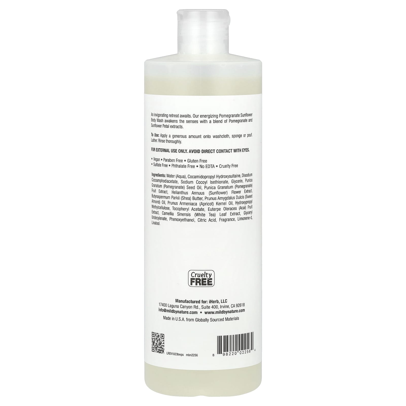 Pomegranate Sunflower Body Wash - Cruelty-Free & Non-GMO - Image 2