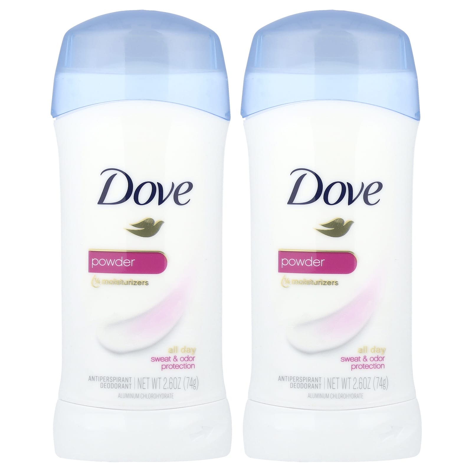 Dove Antiperspirant Deodorant 2.6 oz (2 Pack) Powder for Long-Lasting Protection - Image 1