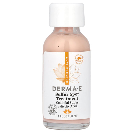 Derma E Sulfur Spot Treatment for Acne Prone Skin, 1 fl oz - Image 1