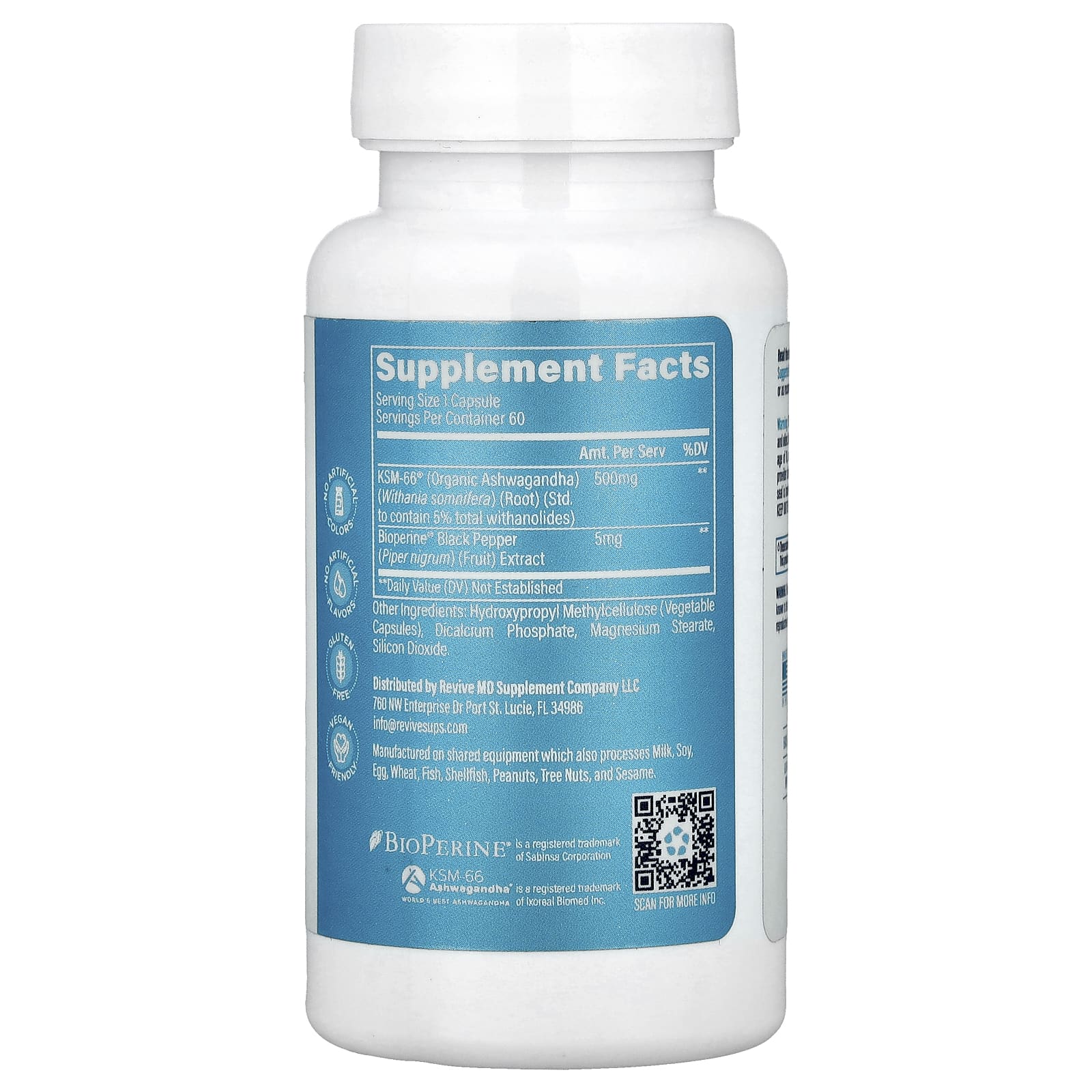 Revive, KSM-66® Ashwagandha , 60 Vegetarian Capsules - Image 2