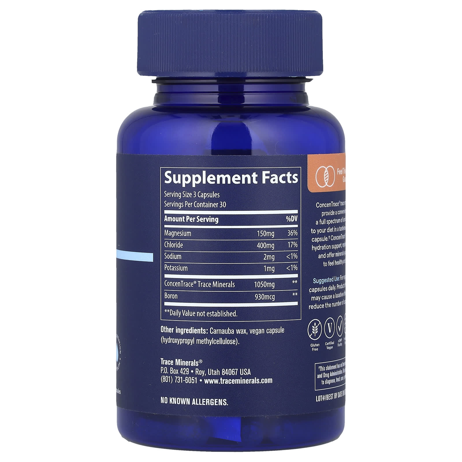 ConcenTrace®, Trace Mineral Capsules, 90 Capsules - Image 2