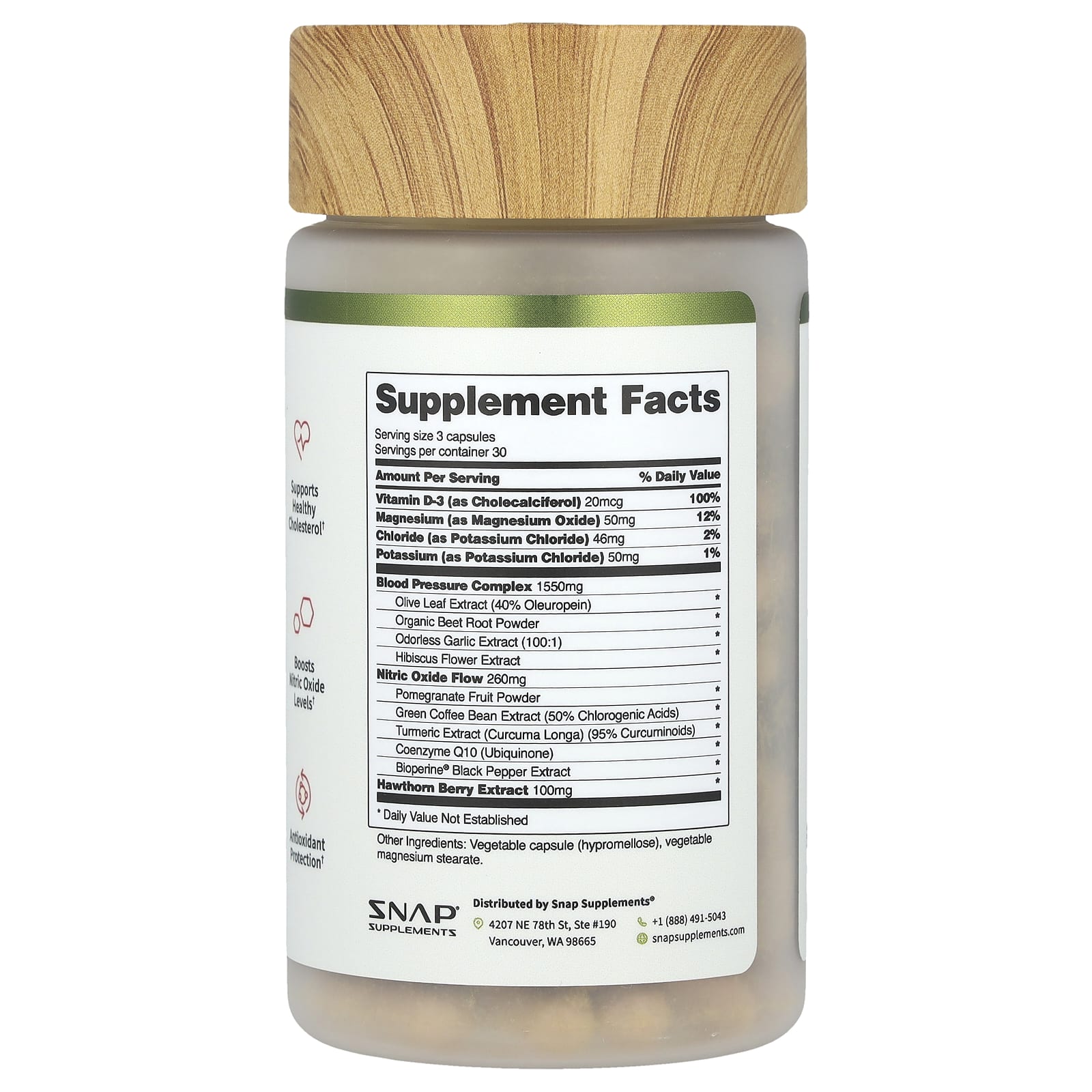 Snap Supplements, Heart Health, 90 Capsules - Image 2