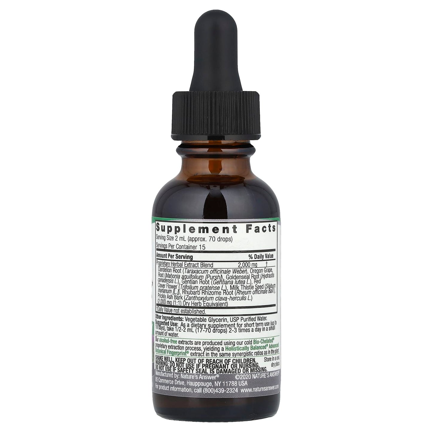 Nature's Answer, Liver Support Herbal Blend, Fluid Extract, Alcohol-Free, 2,000 mg, 1 fl oz (30 ml) - Image 2