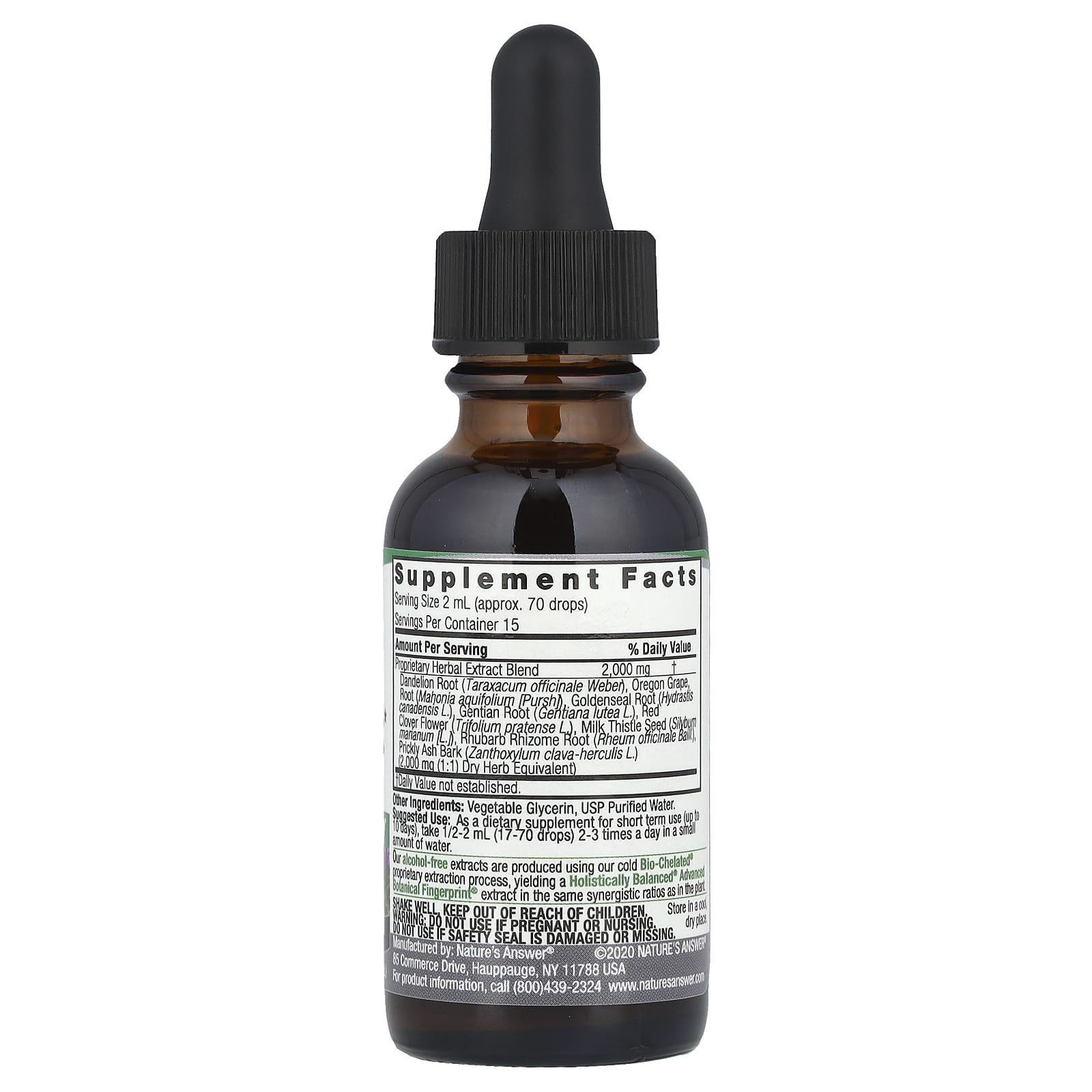 Nature's Answer, Liver Support Herbal Blend, Fluid Extract, Alcohol-Free, 2,000 mg, 1 fl oz (30 ml) - Image 2