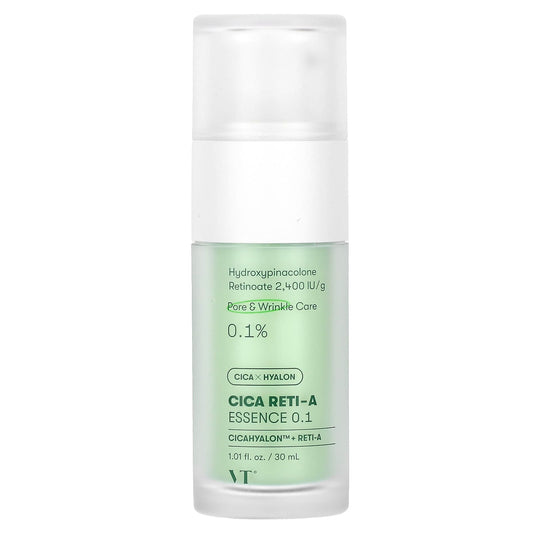 VT Cosmetics, Cica Reti-A Essence 0.1, 1.01 fl oz (30 ml) - Image 1