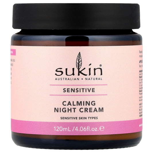 Sukin, Calming Night Cream, Sensitive Skin Types,  4.06 fl oz (120 ml) - Image 1