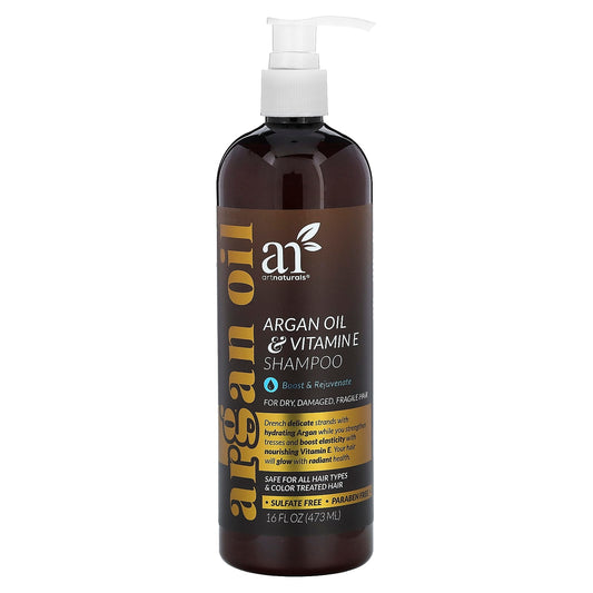 Argan Oil & Vitamin E Shampoo for Dry, Damaged Hair - 16 fl oz - Image 1