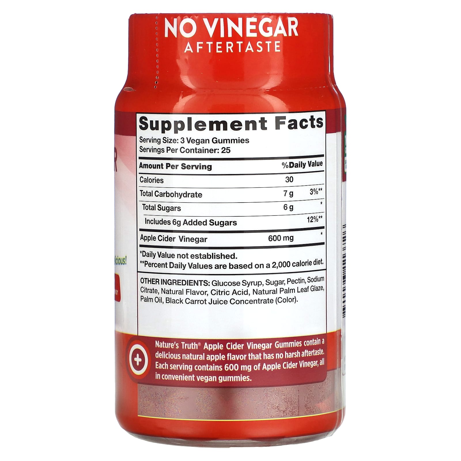 Nature's Truth, Apple Cider Vinegar, Natural Apple, 75 Vegan Gummies (200 mg per Gummy) - Image 2