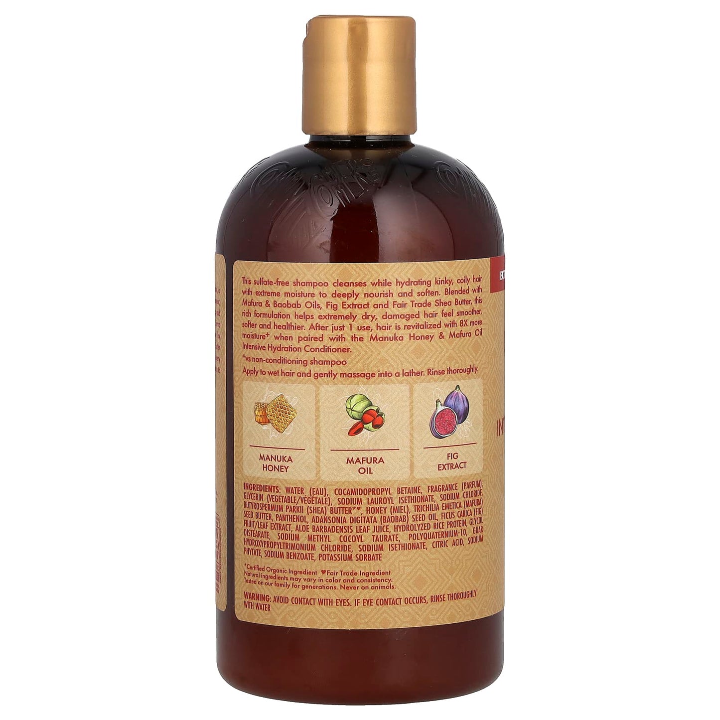 SheaMoisture, Manuka Honey & Mafura Oil, Intensive Hydration Shampoo, Extra Dry, Damaged Hair, 13 fl oz (384 ml) - Image 2