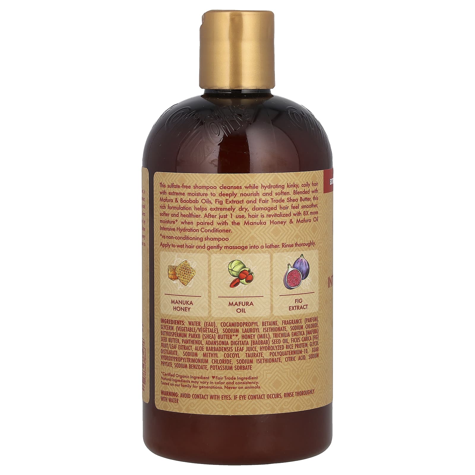 SheaMoisture, Manuka Honey & Mafura Oil, Intensive Hydration Shampoo, Extra Dry, Damaged Hair, 13 fl oz (384 ml) - Image 2
