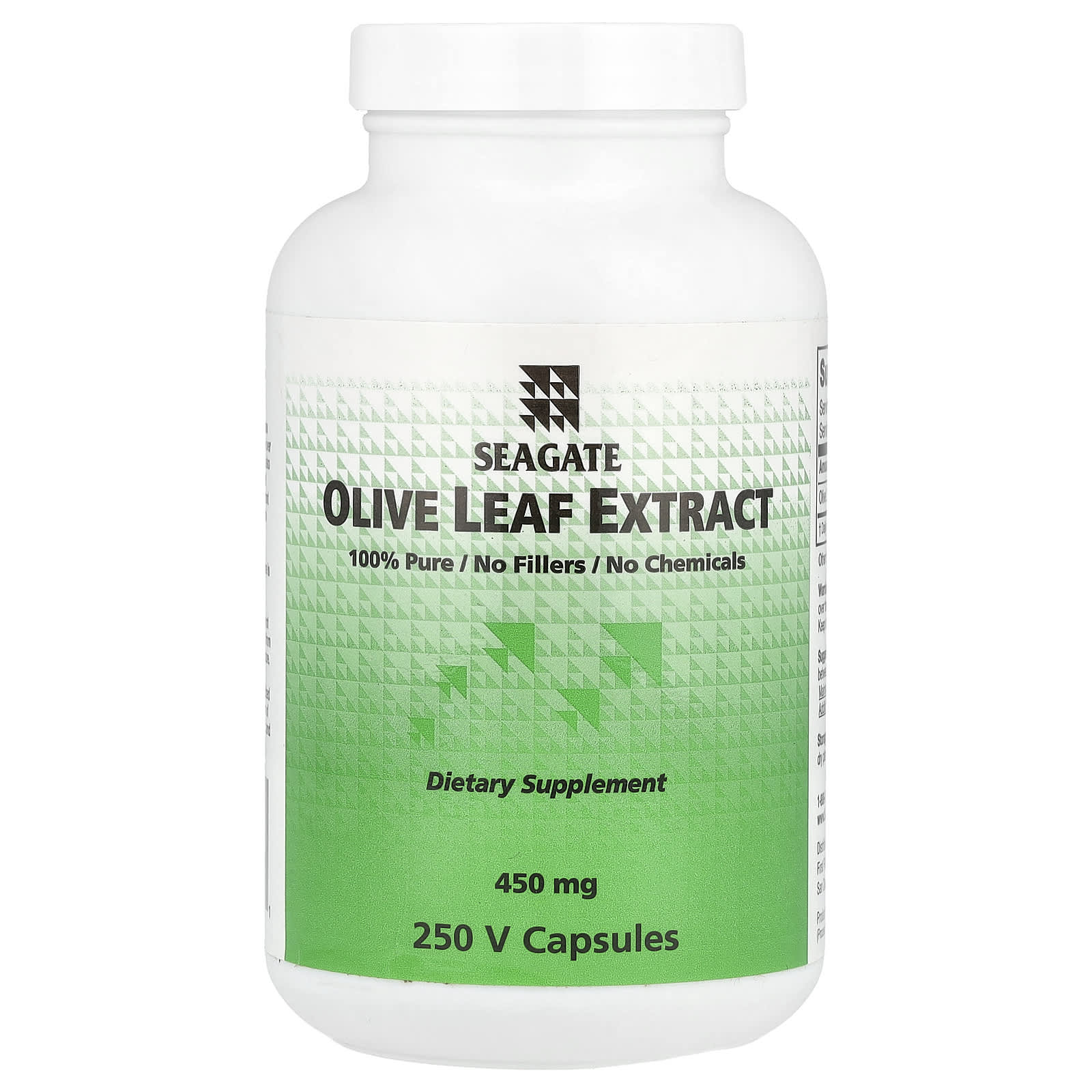 Seagate, Olive Leaf Extract, 450 mg, 250 V Capsules - Image 1