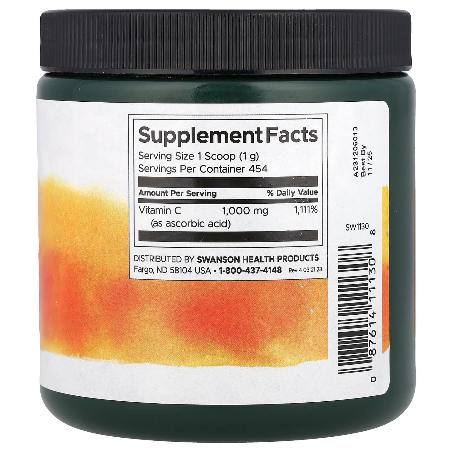 Swanson, 100% Pure C-1000, Vitamin C Powder, 16 oz (454 g) - Image 2