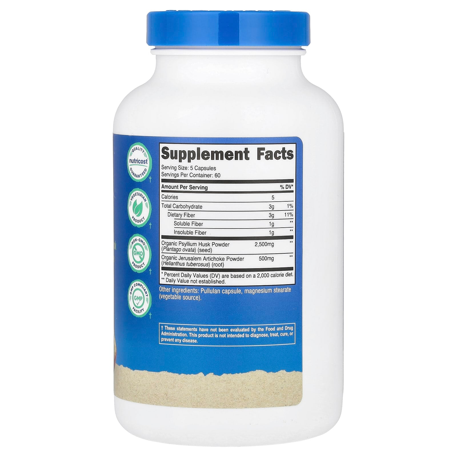 Nutricost, Fiber, 300 Capsules - Image 2