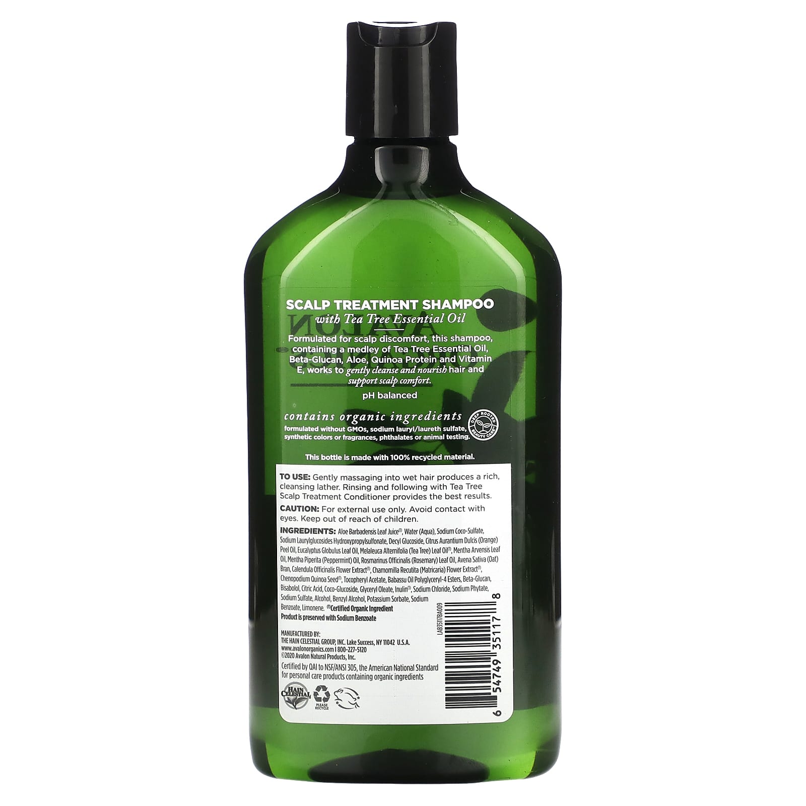 Tea Tree Shampoo for Scalp Health & Soft Hair by Avalon Organics - Image 2