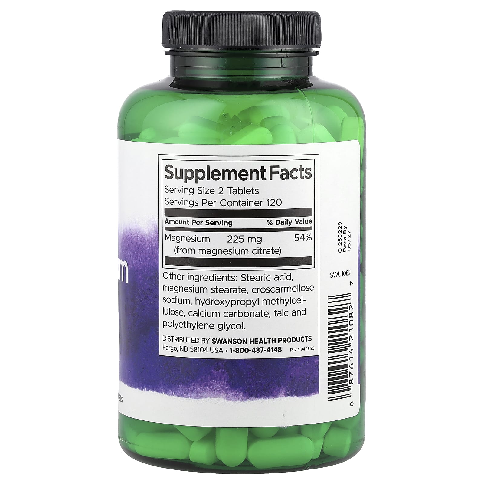 Swanson, Magnesium Citrate, 240 Tablets - Image 2
