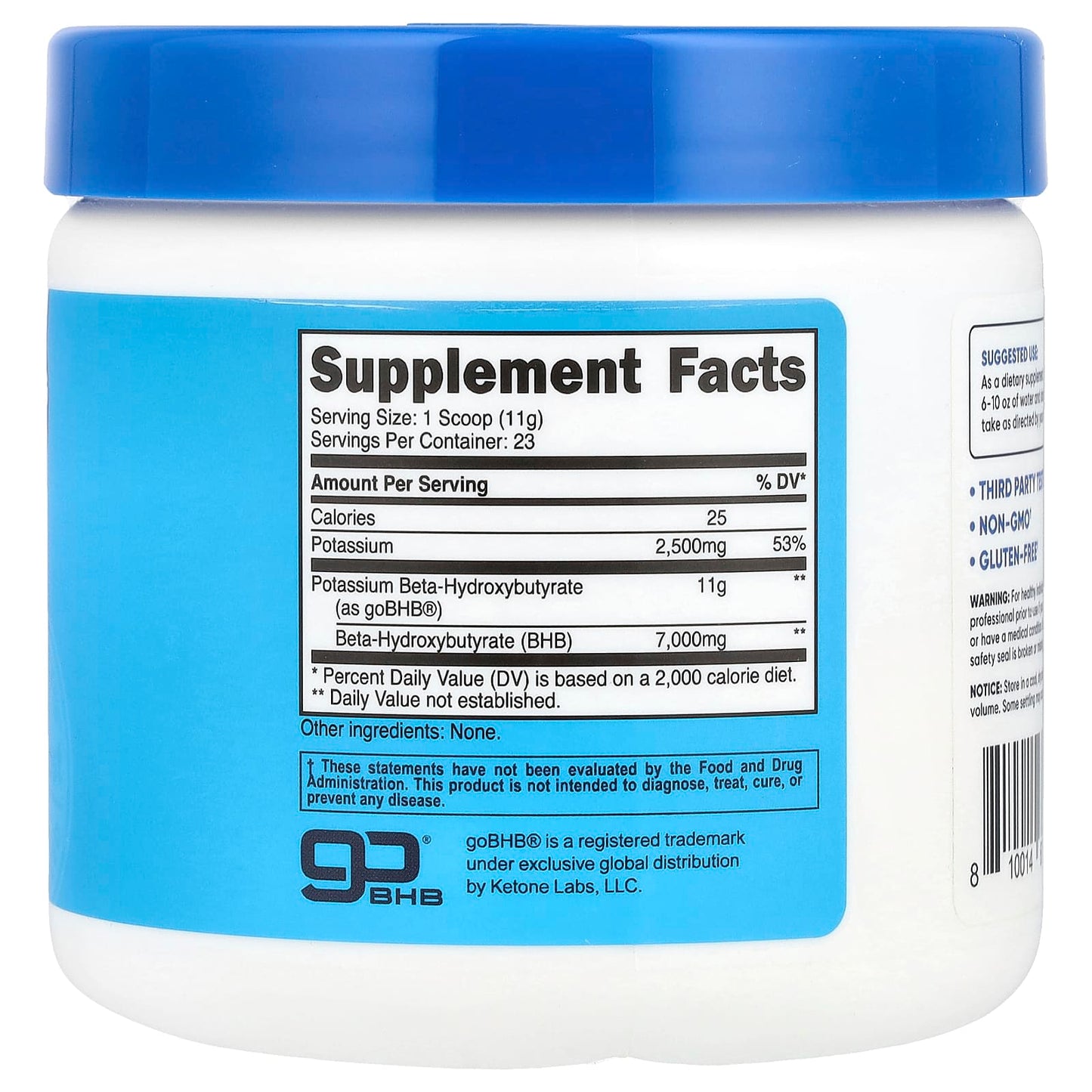 Nutricost, Potassium BHB, goBHB®, Unflavored, 8.9 oz (250 g) - Image 2