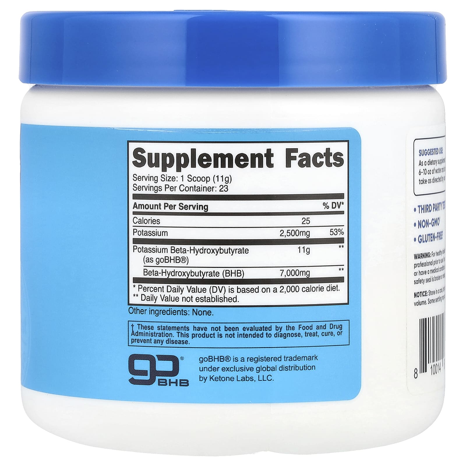 Nutricost, Potassium BHB, goBHB®, Unflavored, 8.9 oz (250 g) - Image 2