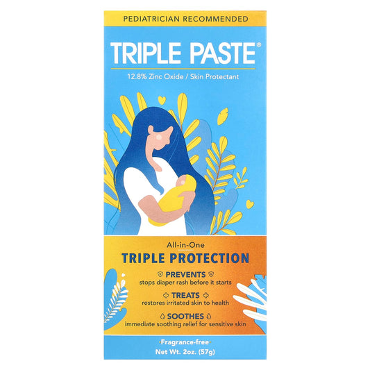 Triple Paste, Zinc Oxide, Fragrance-Free, 2 oz (57 g) - Image 1