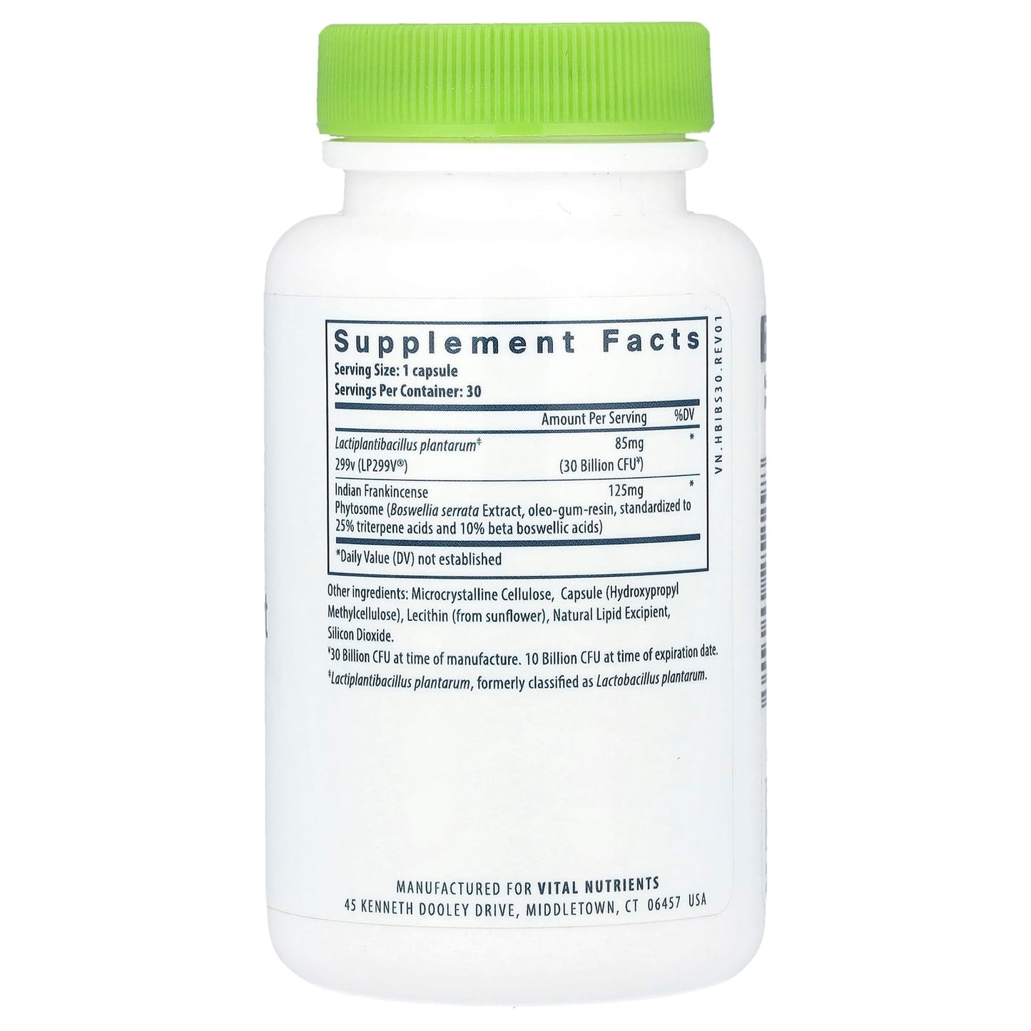 Vital Nutrients, Hyperbiotics®, IBS Support Probiotic, 30 Vegan Capsules - Image 2