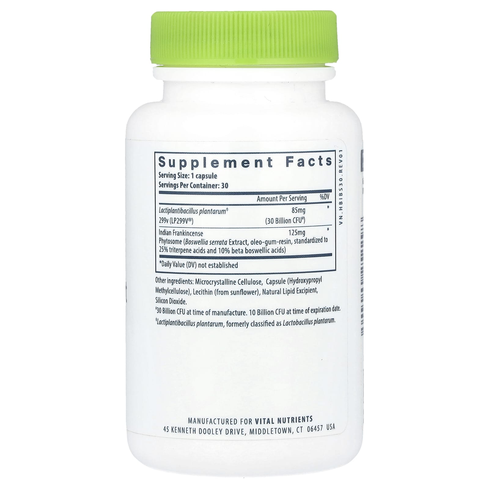 Vital Nutrients, Hyperbiotics®, IBS Support Probiotic, 30 Vegan Capsules - Image 2