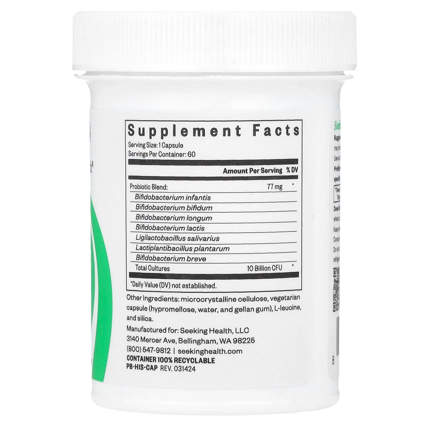 Seeking Health, ProBiota HistaminX, 10 Billion CFU, 60 Vegetarian Capsules - Image 2
