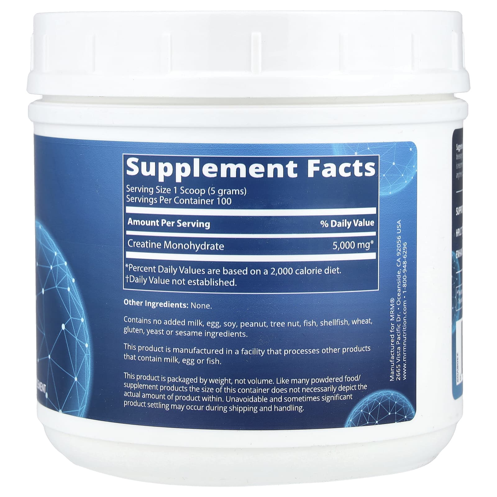 MRM Nutrition, Creatine Monohydrate 500, 1.1 lbs (500 g) - Image 2