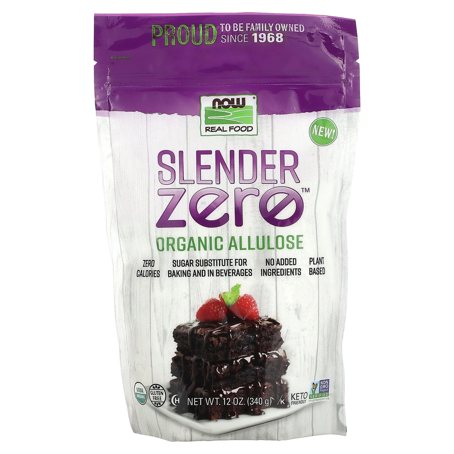 NOW Foods, Slender Zero, Organic Allulose, 12 oz (340 g) - Image 1
