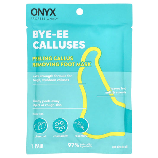 Onyx Professional, Bye-EE Calluses, Peeling Callus Removing Foot Mask, 1 Pair - Image 1