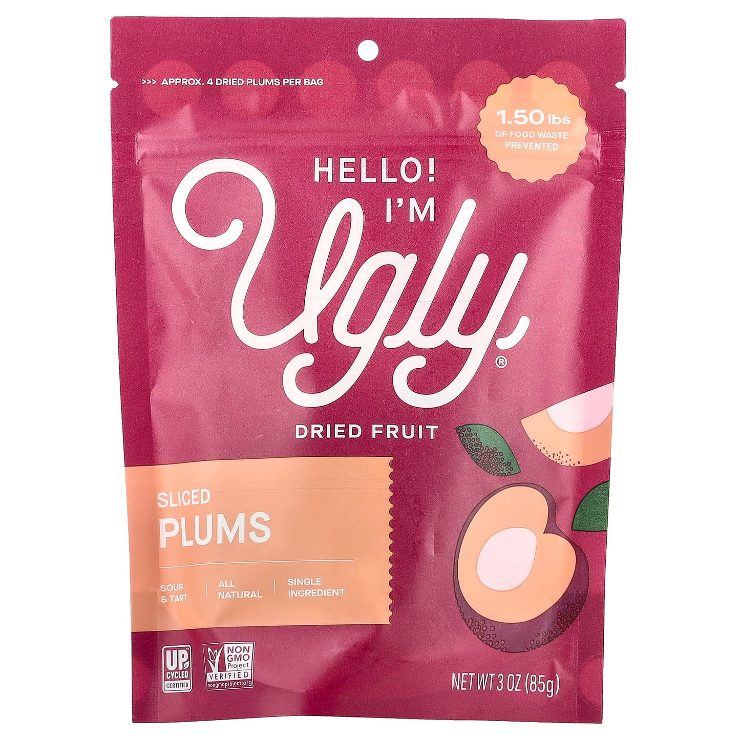 All-Natural, Upcycled Dried Plums - 3 oz (85 g) - Image 1
