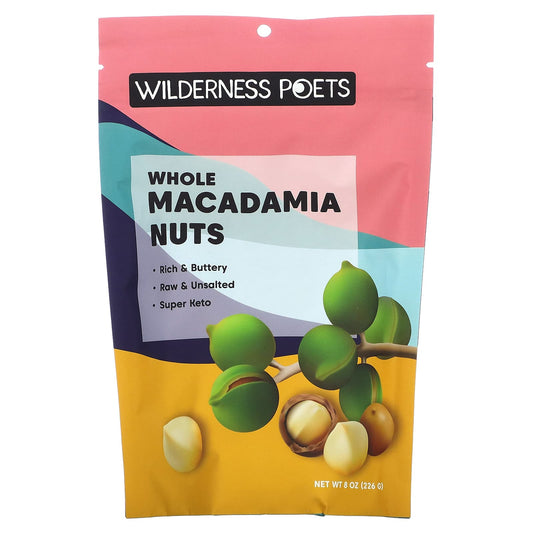 Wilderness Poets, Whole Macadamia Nuts , 8 oz (226 g) - Image 1