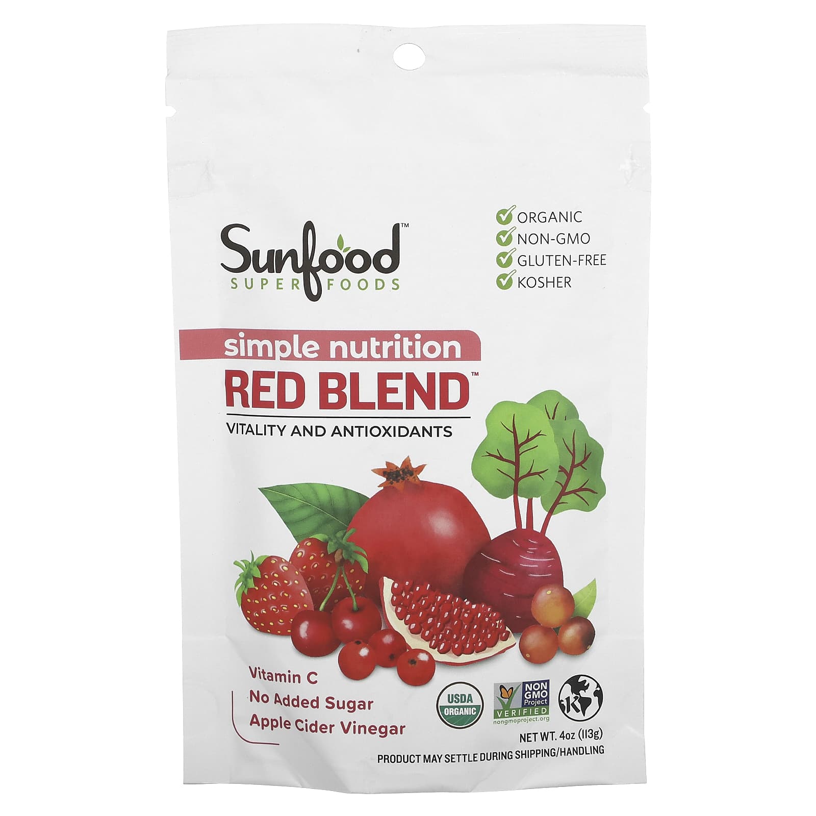 Sunfood, Simple Nutrition, Red Blend, 4 oz (113 g) - Image 1