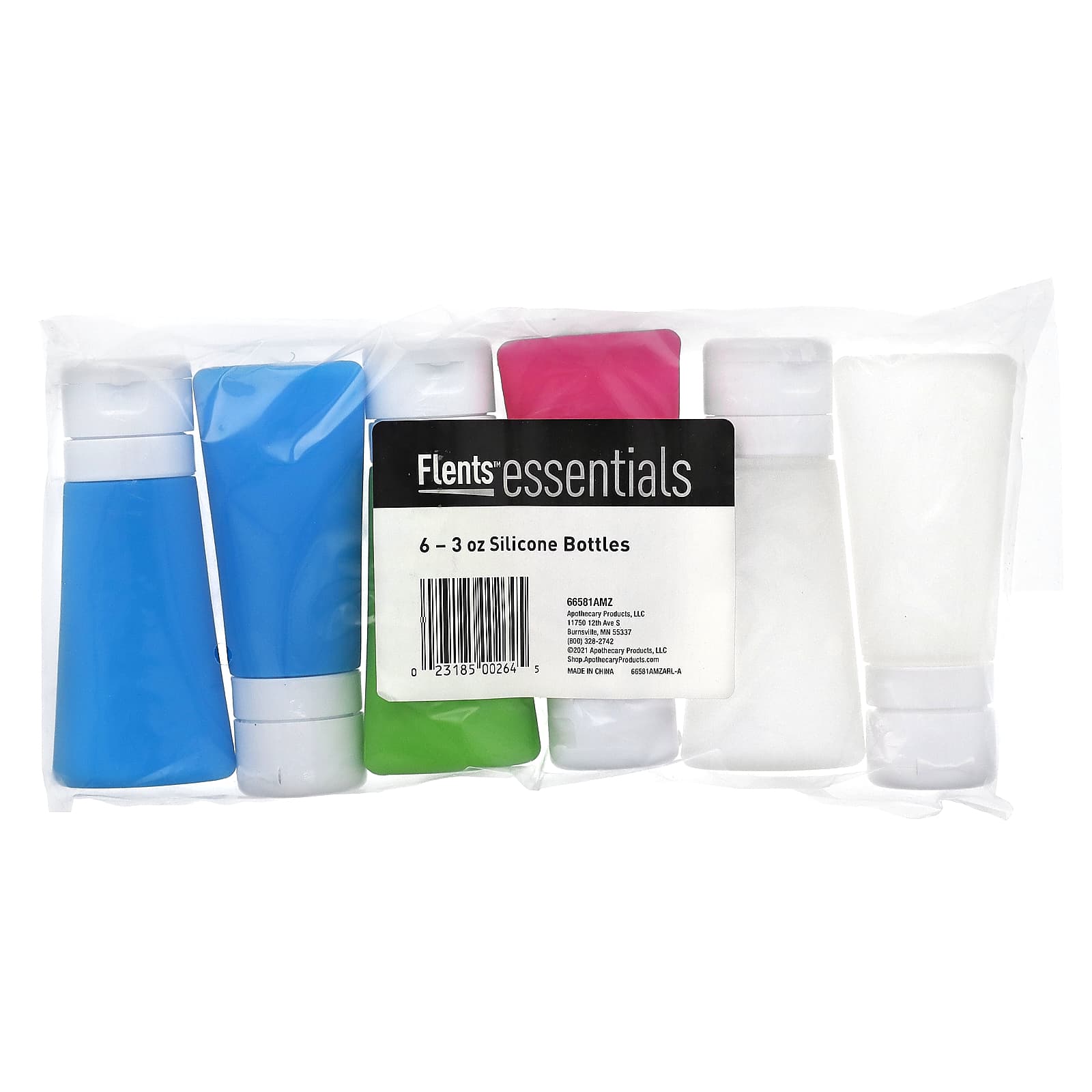 Flents 6-Piece Silicone Bottle Set, 3 oz Each - Image 2