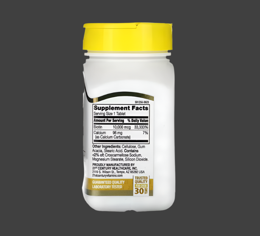21st Century, Biotin, 10,000 mcg, 360 Tablets