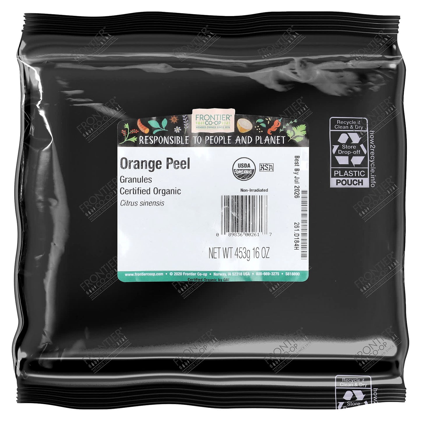 Organic Orange Peel Granules by Frontier Co-op - 16 oz (453g) - Image 2