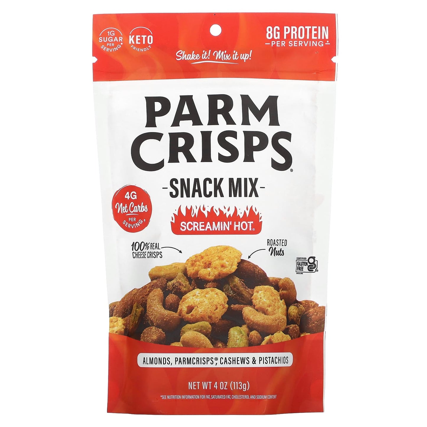 ParmCrisps, Snack Mix, Screamin' Hot, 4 oz (113 g) - Image 1