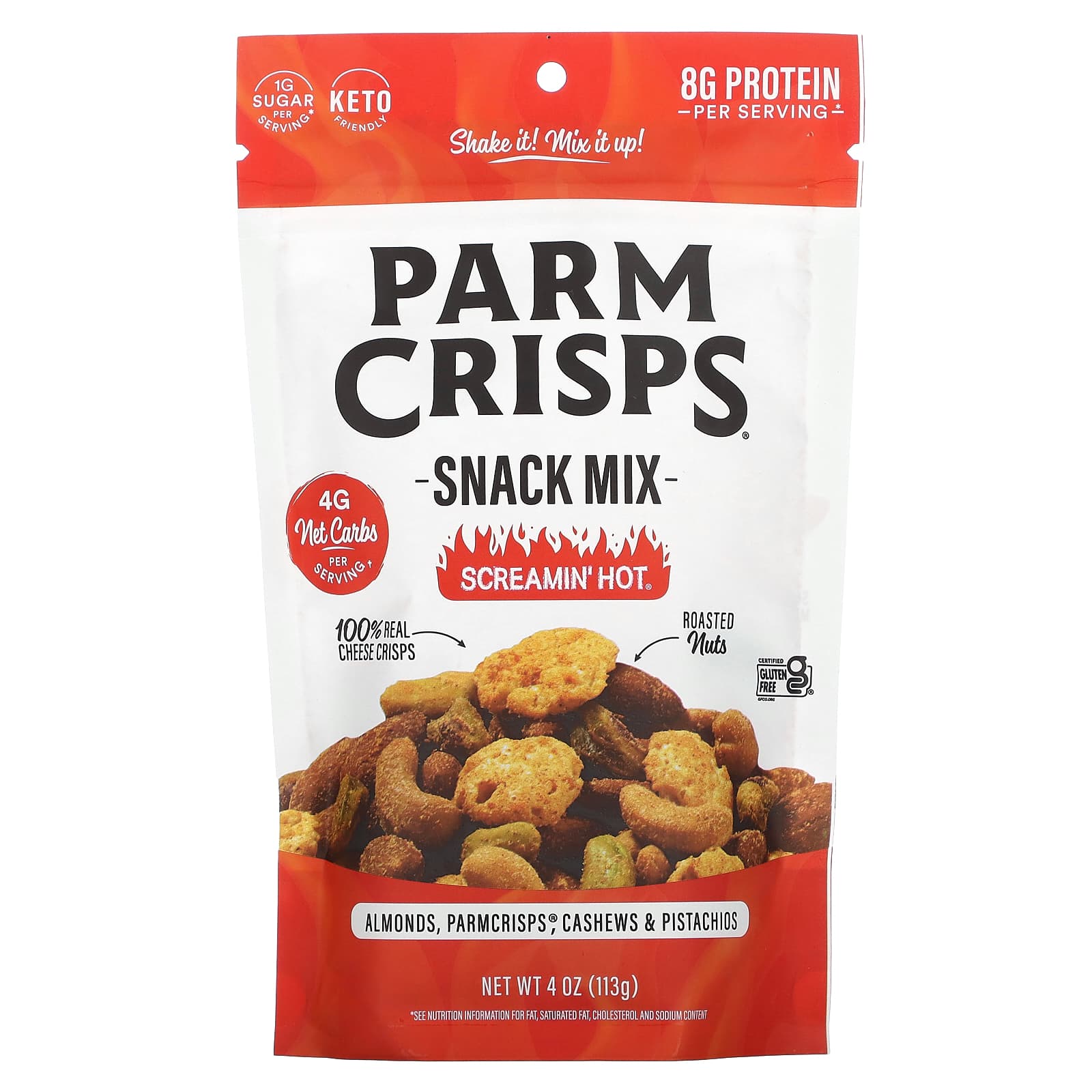 ParmCrisps, Snack Mix, Screamin' Hot, 4 oz (113 g) - Image 1