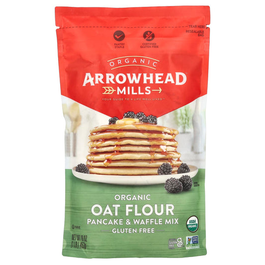 Gluten-Free Organic Oat Flour Pancake & Waffle Mix by Arrowhead Mills - Image 1