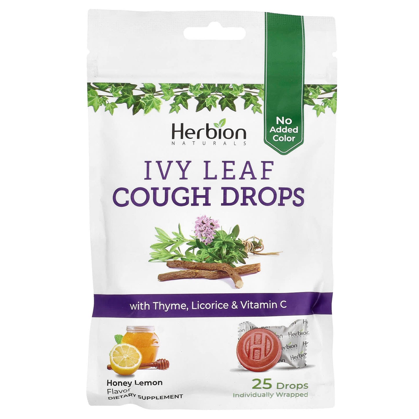 Natural Cough Relief Drops | Ivy Leaf, Honey & Lemon | Gluten-Free - Image 1