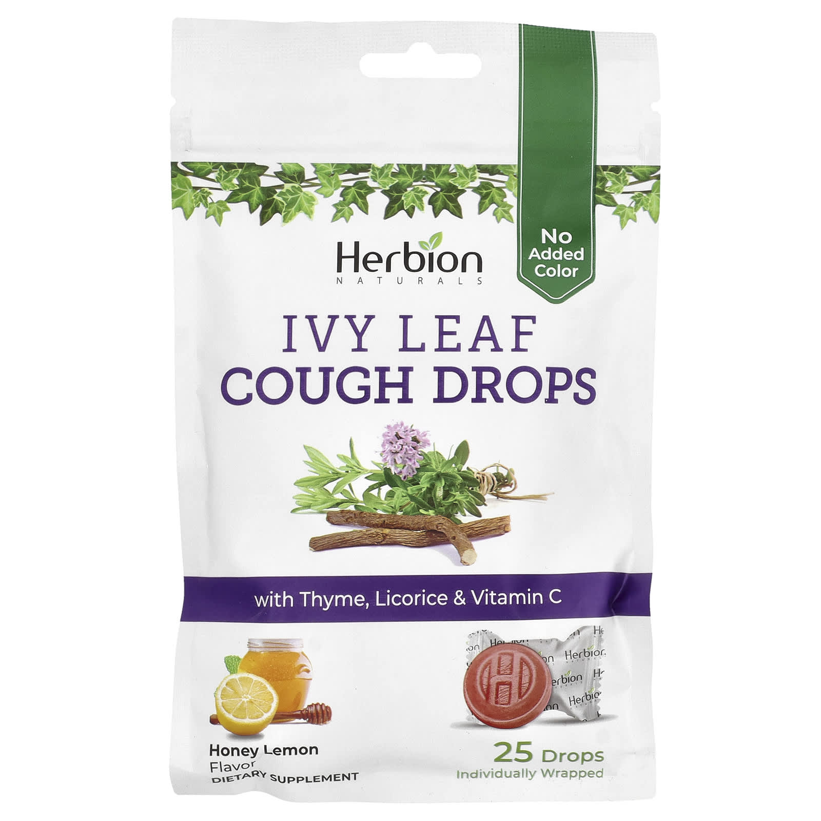 Natural Cough Relief Drops | Ivy Leaf, Honey & Lemon | Gluten-Free - Image 1